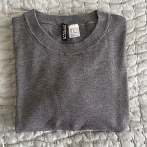 Divided H&M Fine Knit Sweater Women's Small Dark Gray Melange New Without Tag